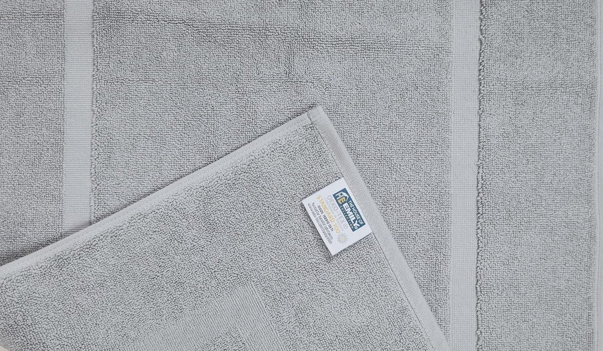 Silver Grey Bath Mats 100% Cotton 1000gsm Extra Large 50 x 100cm