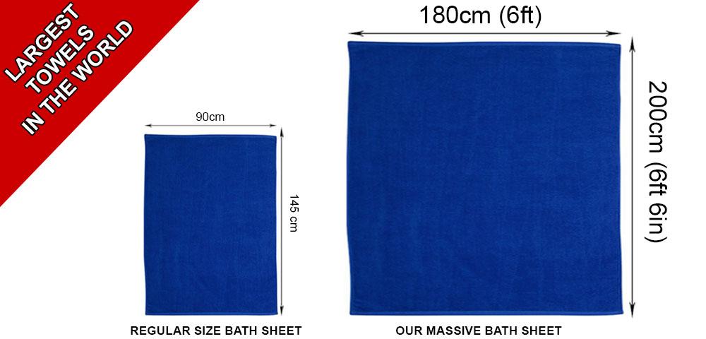 Turkish Cotton Bath Sheet 180cm x 200cm Super Jumbo 600gsm | 6 Colours