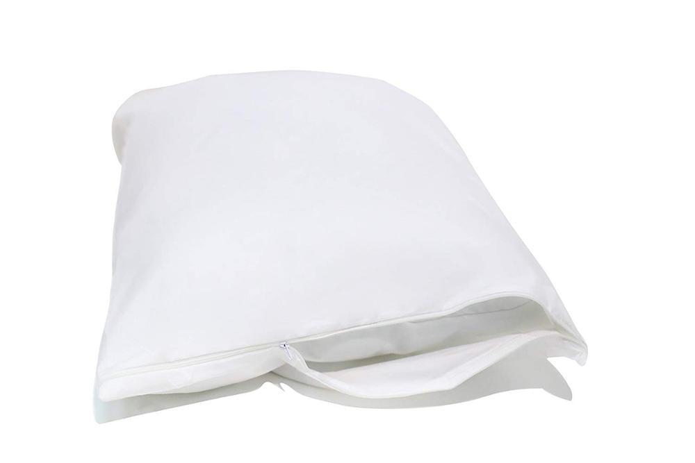 4 Pack Zipped Pillow Protectors Quilted Microfibre Hypo Allergenic Soft Smooth Touch
