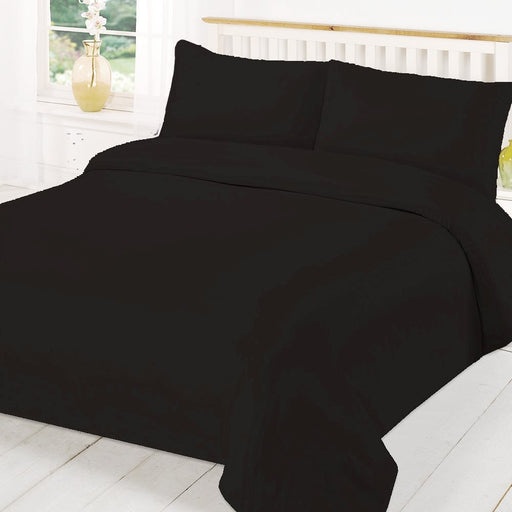 Black Duvet Cover Set King Size Polycotton
