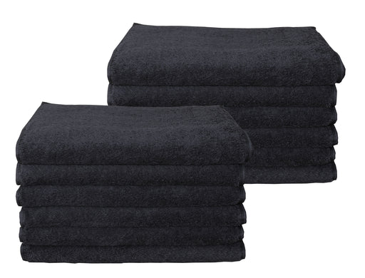 Wholesale Black Gym Sport Towels 30 x 85cm 100% Cotton 450gsm