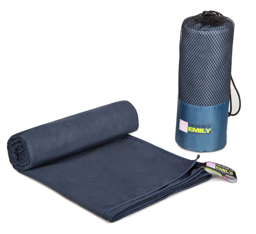 Dark Blue Extra Large 150cm x 200cm Quick Dry Microfibre Bath Beach Towel With Carry Bag