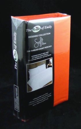 Orange Duvet Cover King Size 200 Tc Polycotton Percale