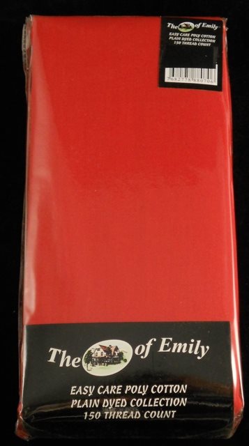 Plain Red King Size Quilt Cover Set 150Tc Polycotton