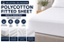 White Electric Bed Size Fitted Sheet 2ft 6in x 6ft 6in 12" Extra Deep 200Tc