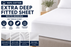 Super King 18" Extra Deep Fitted Sheet White 100% Cotton 200Tc