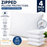 Pillow Protectors Zipped Quilted Anti Allergy Microfibre Soft Touch Fully Enclosed Covers 4 Pack