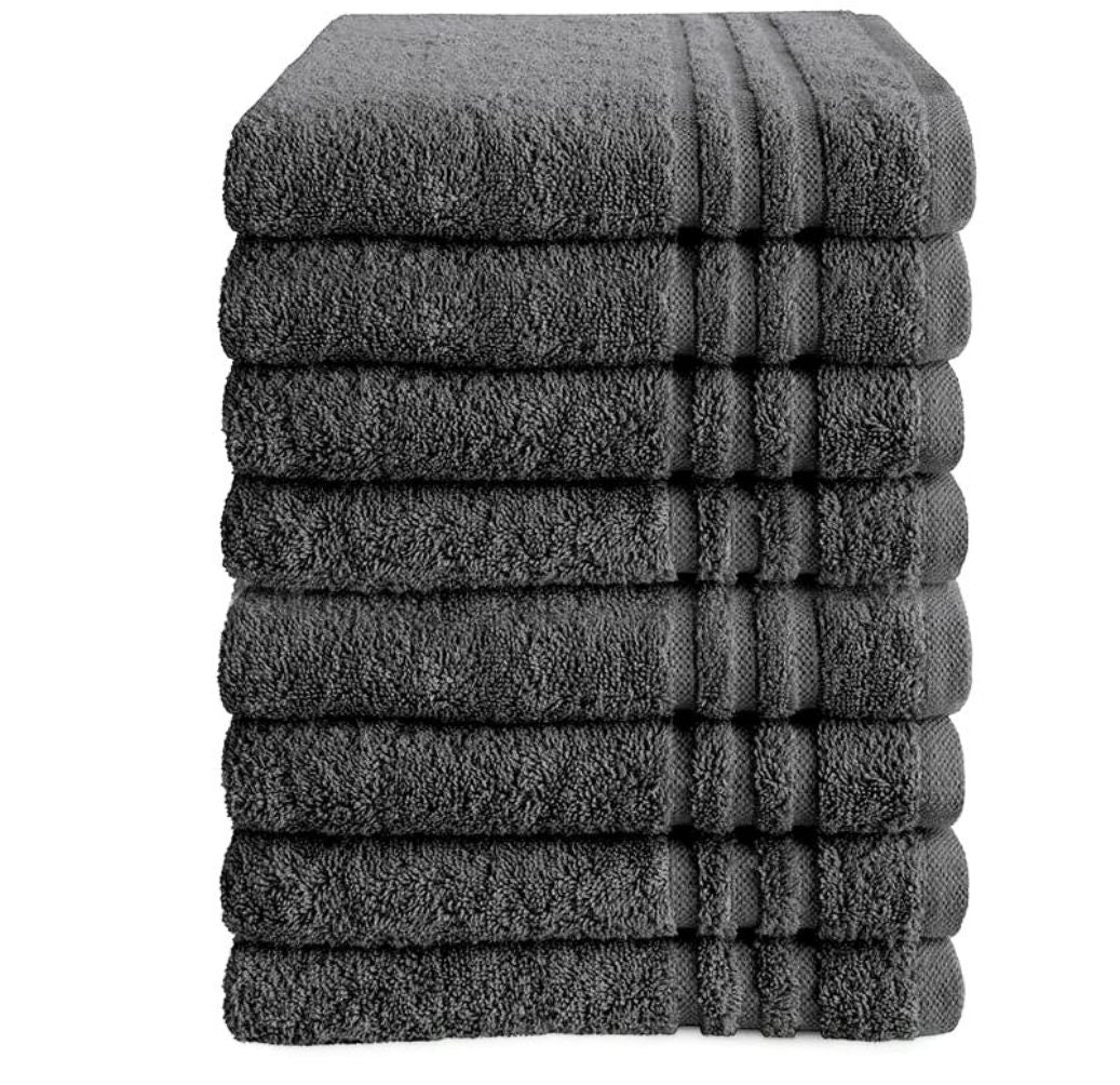 Dark Grey Bath Towels 500 gsm 100% Cotton Packs of 3, 6, 12 and 48