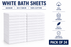 White Bath Sheets Towels 650gsm 90 x 150cm 100% Cotton Packs of 2, 10 and 24