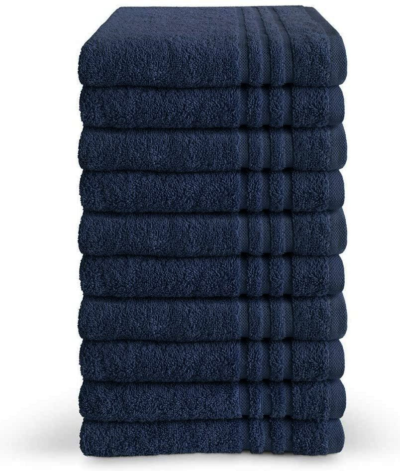Wholesale Navy Blue Bath Sheets 650gsm 90 x 150cm 100% Cotton Packs of 2, 10 and 24