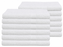 Wholesale Thin White Bath Towels Bulk Buy 100% Cotton 320 gsm Budget Quality Packs of 12, 60, 72 and 720