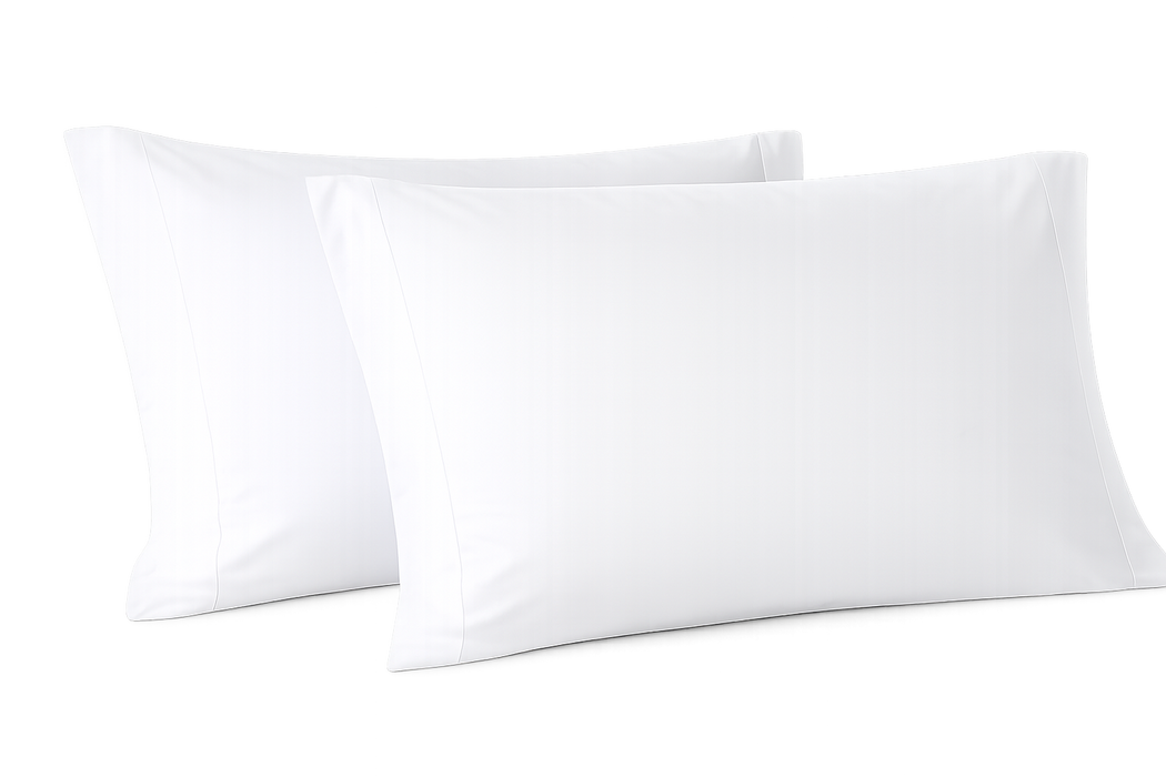 Super King Size Pillow Cases White 200TC 100% Cotton Sateen Soft Pair 50x90cm
