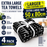 Black Tea Towels Extra Large 100% Cotton 50cm x 80cm 4 Pack