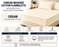 Euro Long Single 90 x 200cm Brushed Cotton 12 inch Deep Fitted Sheet Cream