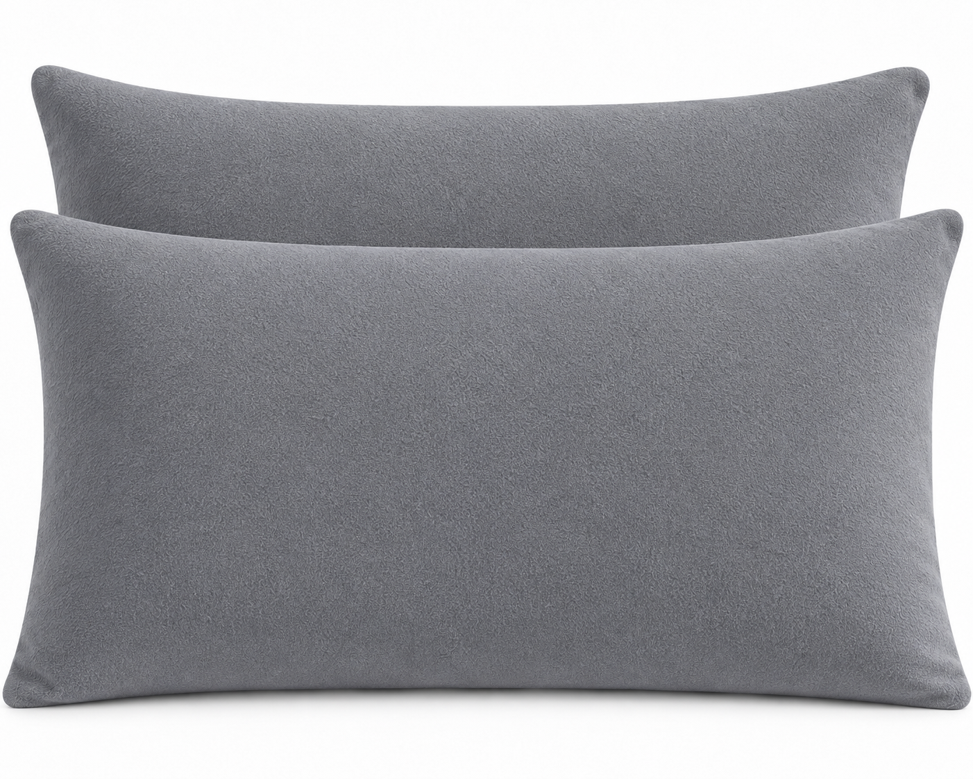 Super King 50 x 90cm Brushed Cotton Flannelette Pillowcases Pack of 2 Grey