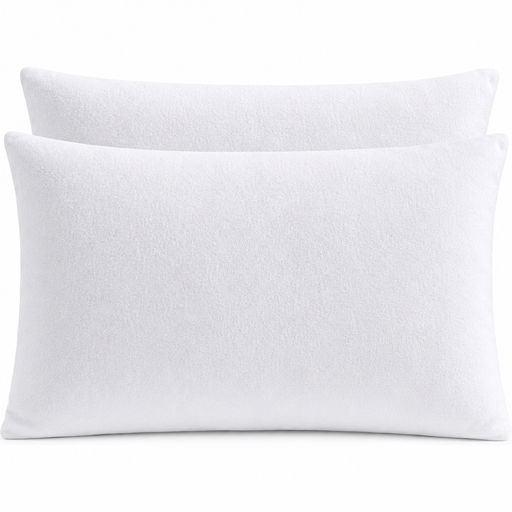 Super King 50 x 90cm Brushed Cotton Flannelette Pillowcases Pack of 2 White