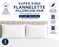 Super King 50 x 90cm Brushed Cotton Flannelette Pillowcases Pack of 2 White
