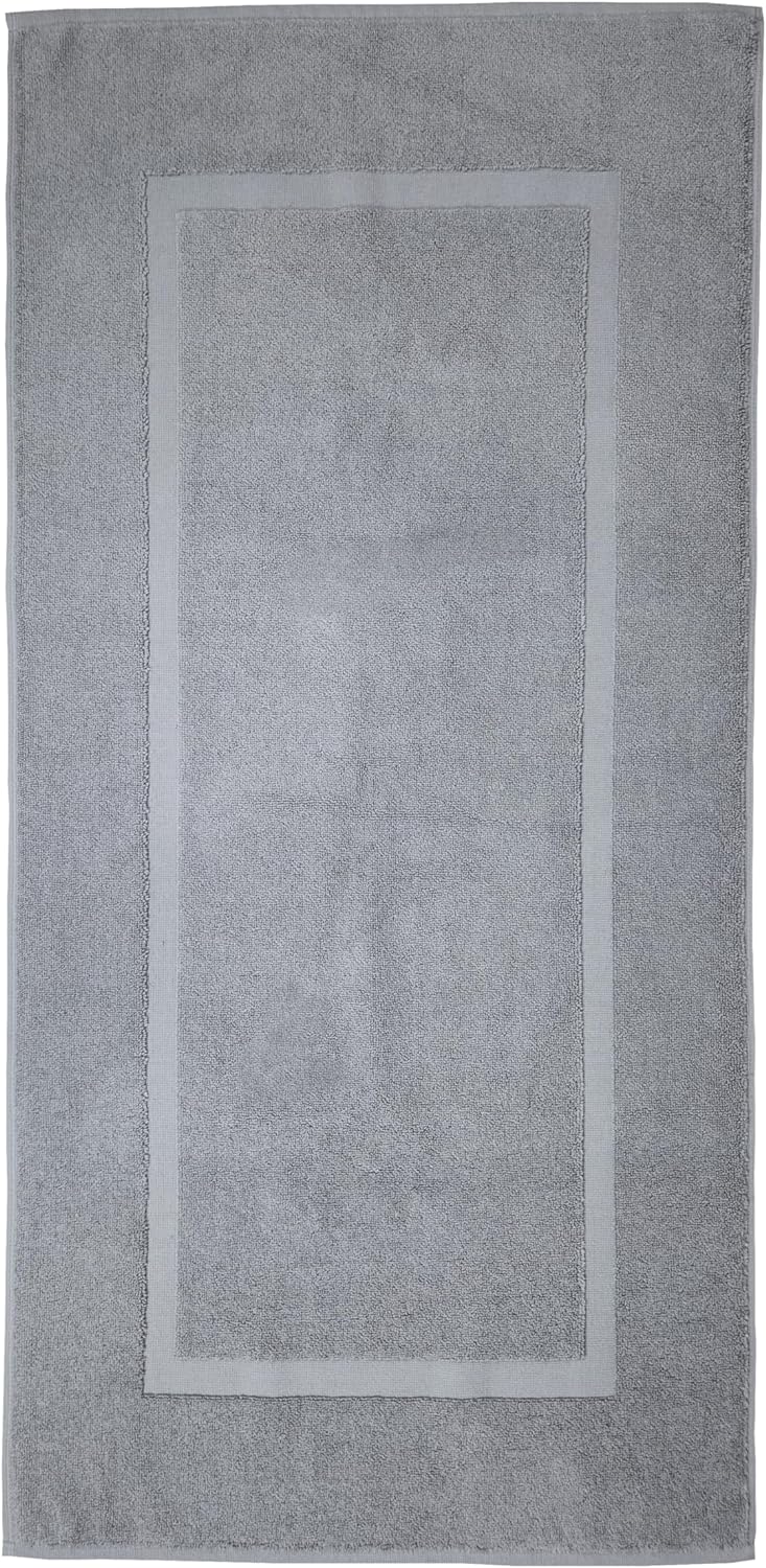 Silver Grey Bath Mats 100 Cotton 1000gsm Extra Large 50 x 100cm — factory2u.co.uk