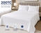 Luxury 100% Cotton Sateen White Duvet Cover Sets 200 Thread Count