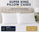 Super King Size Pillow Cases White 200TC 100% Cotton Sateen Soft Pair 50x90cm