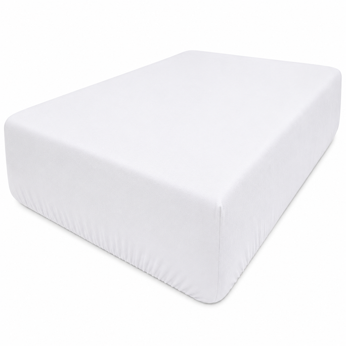 Single Bed Brushed Cotton Flannelette Fitted Sheet White 160gsm Superior Quality