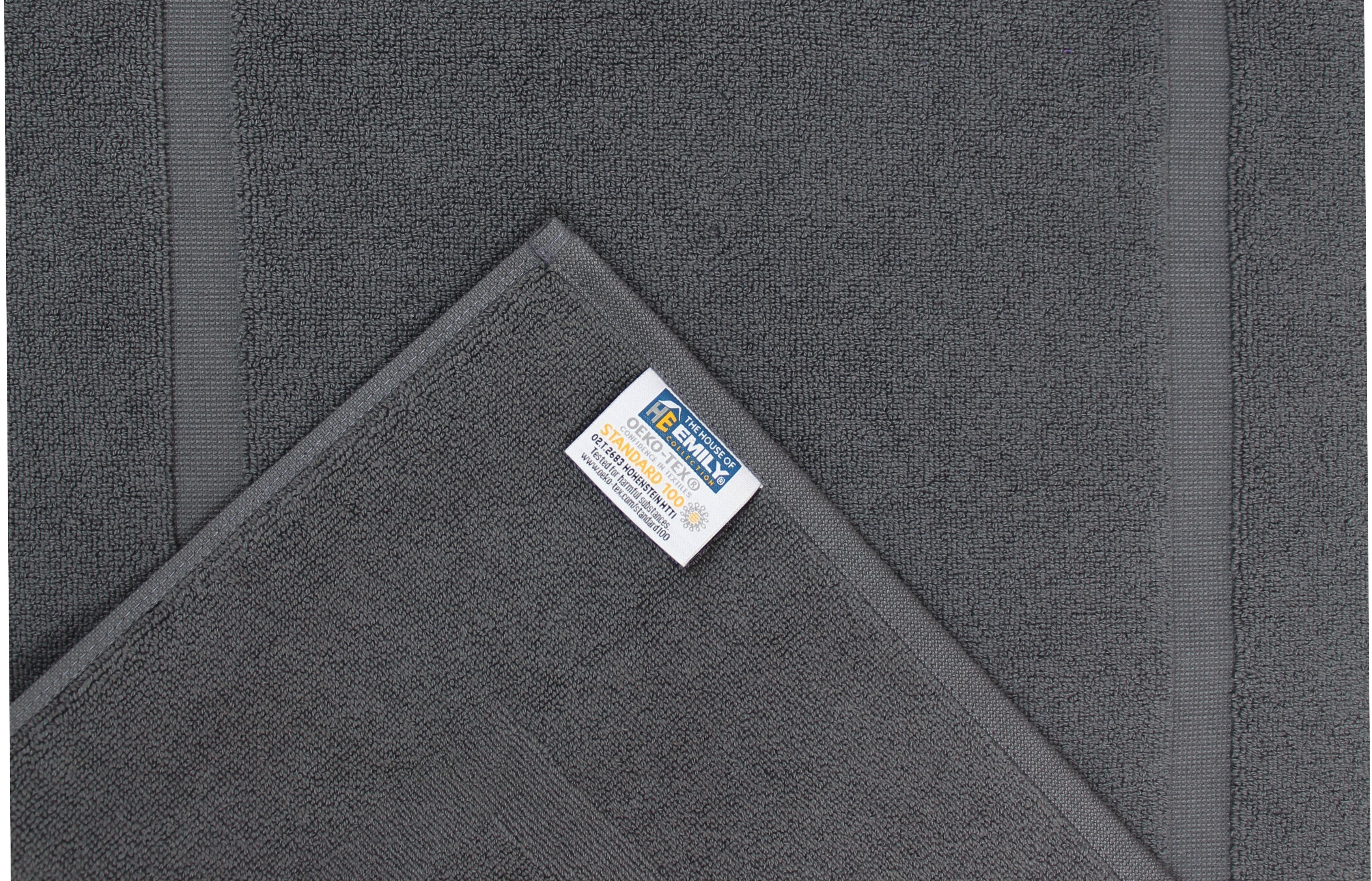 Dark Grey Bath Mats 100% Cotton 1000gsm Extra Large 50 x 100cm ...