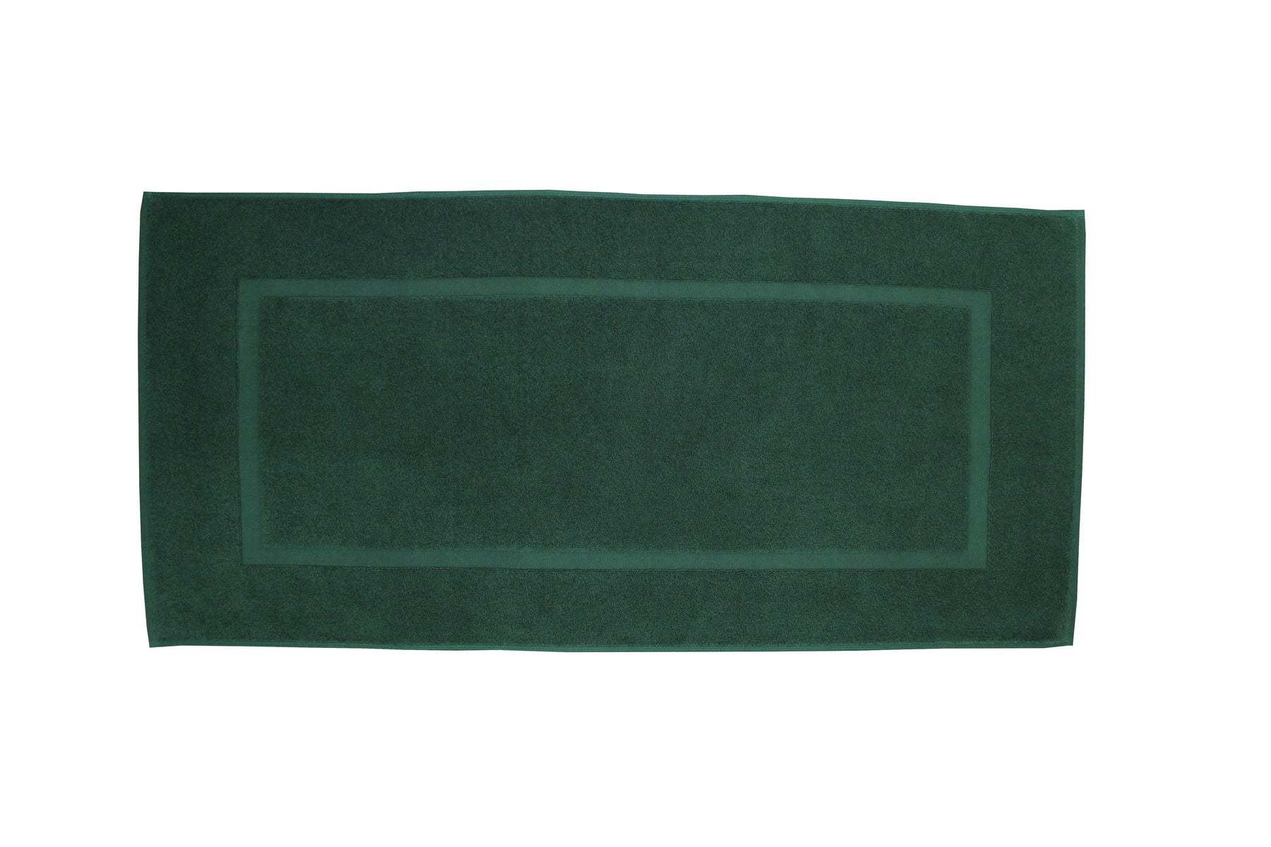 Extra Long Hunter Green Bath Mats 50 x 100cm 100% Cotton Towelling Type