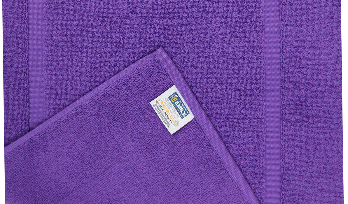 1000gsm Extra Large Royal Lilac Bath Mats 50 x 100cm 100% Cotton Towelling Type