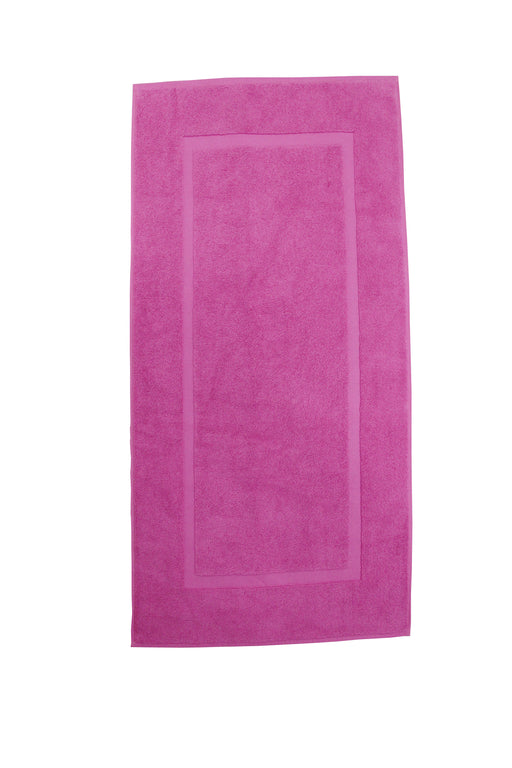 Extra Long Wild Orchid Pink Bath Mats 50 x 100cm 100% Cotton Towelling Type 1000gsm