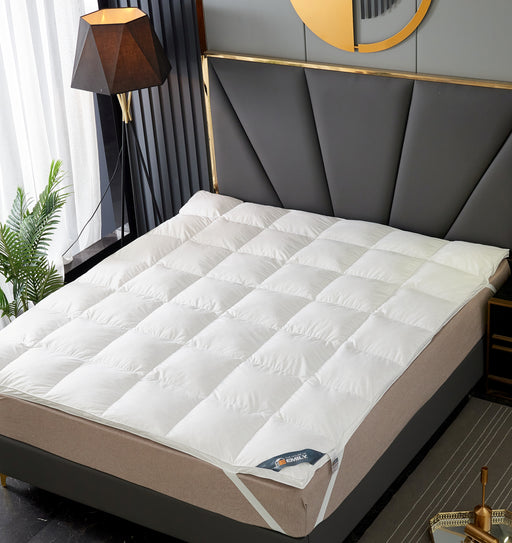 Large Emperor Mattress Topper Goose Feather and Down 3" Thick