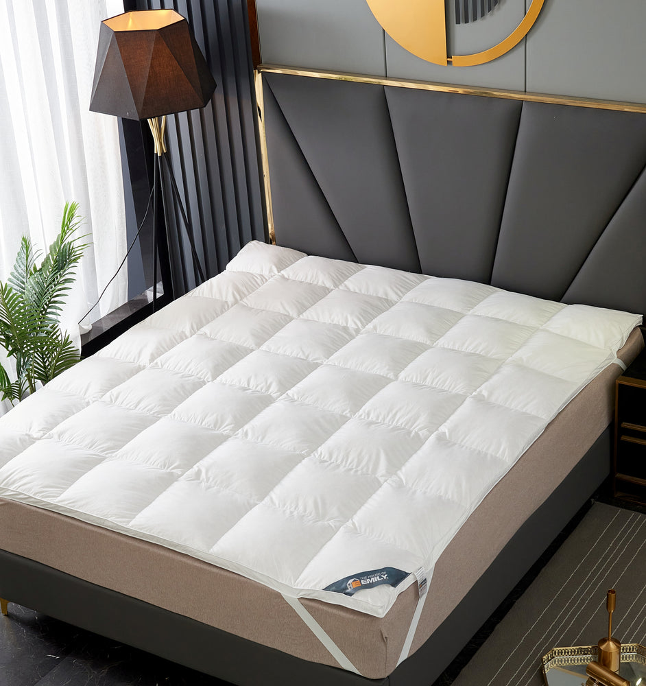 Large Emperor Mattress Topper Goose Feather and Down 3" Thick
