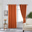 90" x 54" Blackout Eyelet Burnt Orange Curtains Two Tie Backs Included