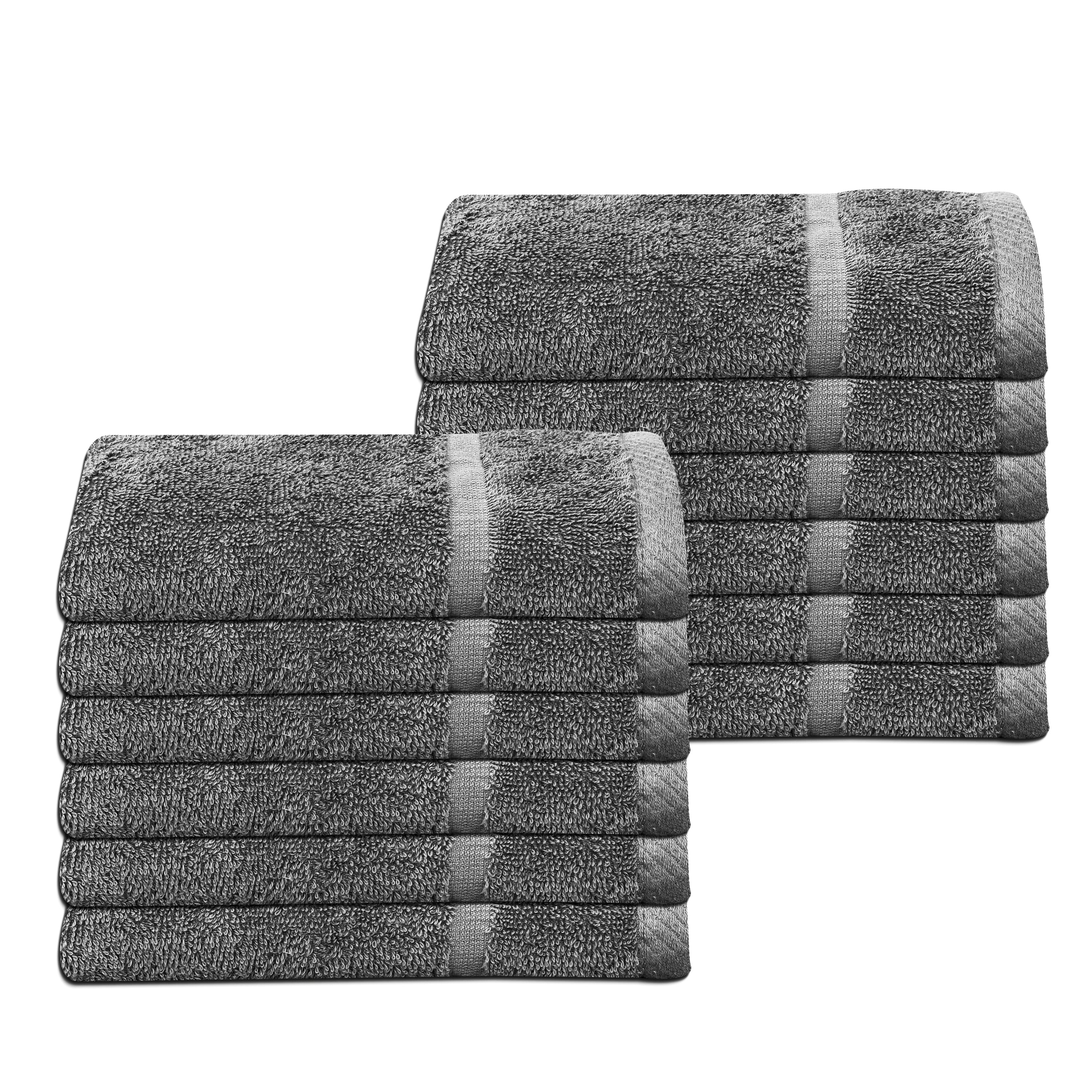 Wholesale Grey Bath Towels Bulk Buy 100 Cotton 360 gsm Packs of 6, 12