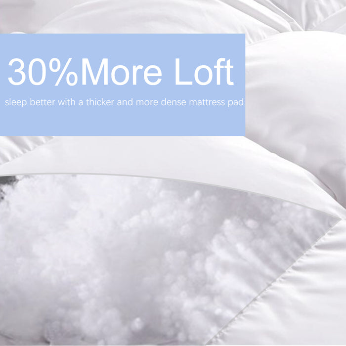 Large Emperor Microfibre Mattress Topper Cluster Ball 4" Thick Hotel Quality
