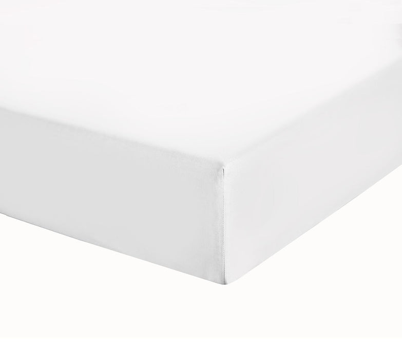 sateen fitted sheets white