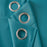 66" x 90" Teal Blackout Bedroom Eyelet Curtains with Tiebacks