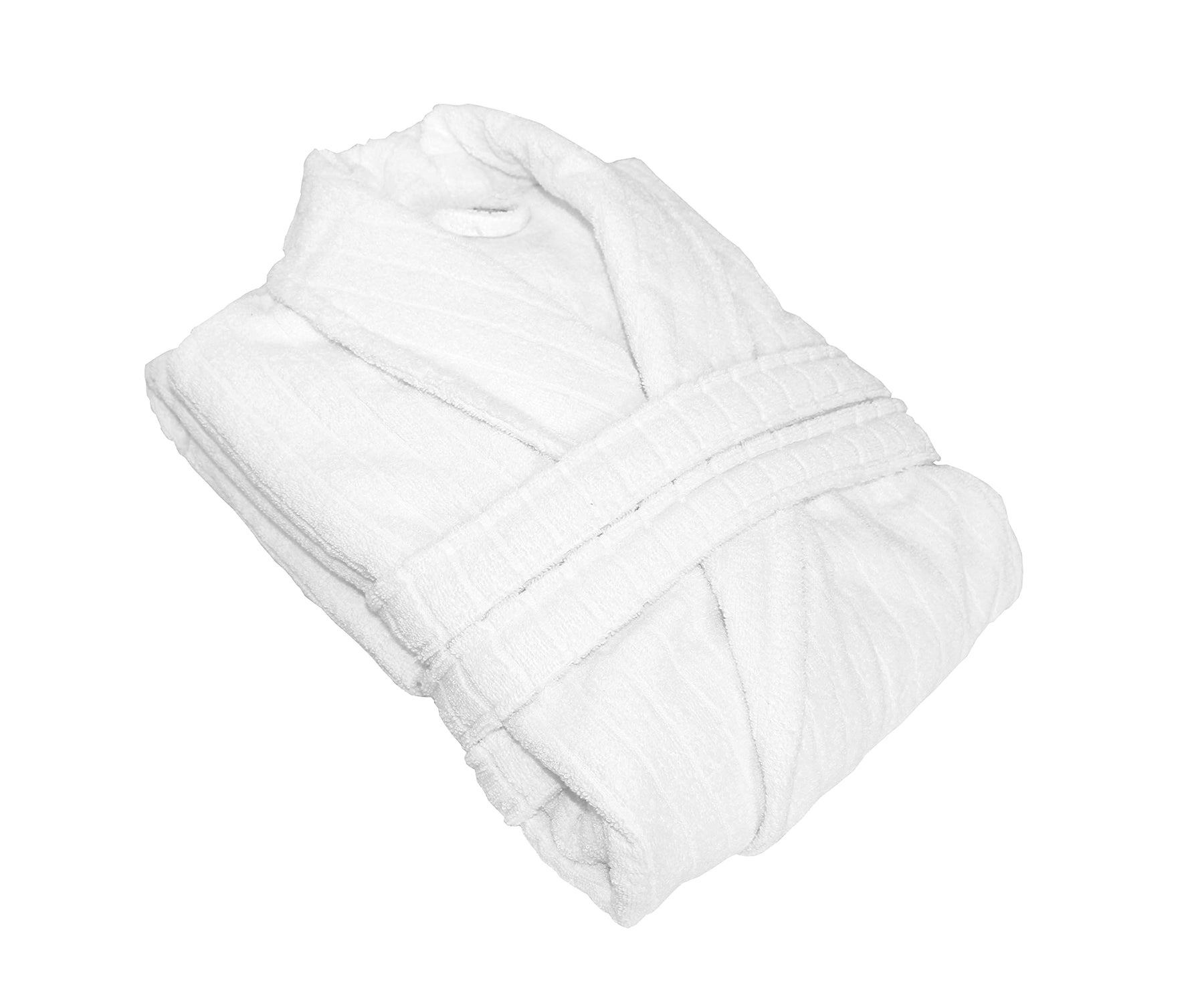 8 Pack Wholesale 100% Cotton White Stripe Bathrobes Dressing Gowns Extra Large
