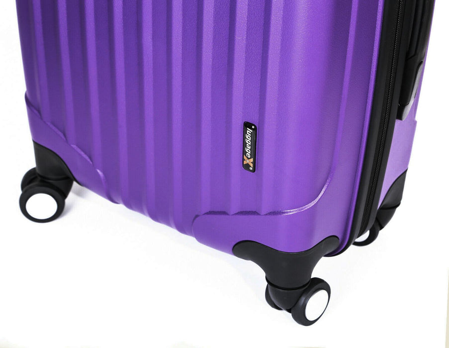 Hard Shell Cabin Suitcase 53x33x18cm 4 Double Spinner Wheels