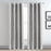 Silver Blackout Curtains Light Blocking Eyelet Ring Top Embossed with Tiebacks