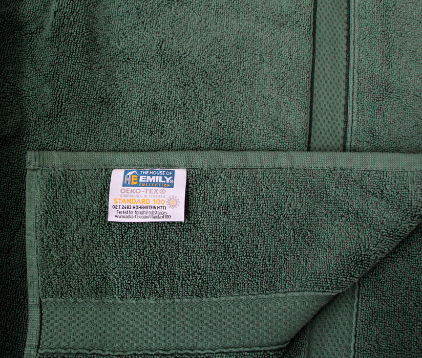 Wholesale Hunter Green Hand Towels 650gsm 100% Cotton - Packs of 4, 20 and 48