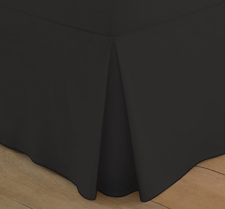 Superking Box Pleated Base Valance Black 200 TC