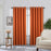 66" x 90" Burnt Orange Blackout Bedroom Eyelet Curtains with Tiebacks