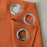 90" x 54" Blackout Eyelet Burnt Orange Curtains Two Tie Backs Included