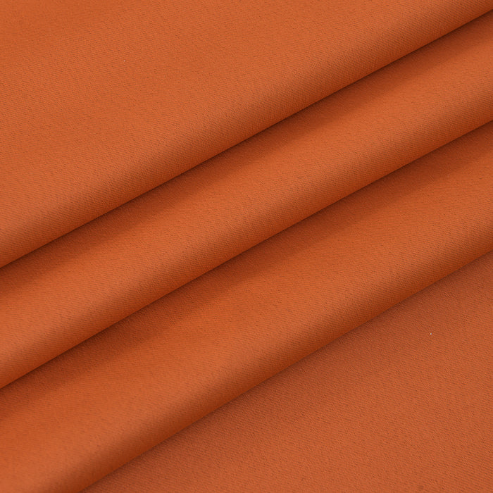 Blackout Bedroom Curtains Burnt Orange 52"W x 63"L with Tiebacks