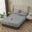 Grey Herringbone Microfibre 'Soft as Egyptian Cotton' Fully Elasticated Fitted Sheets