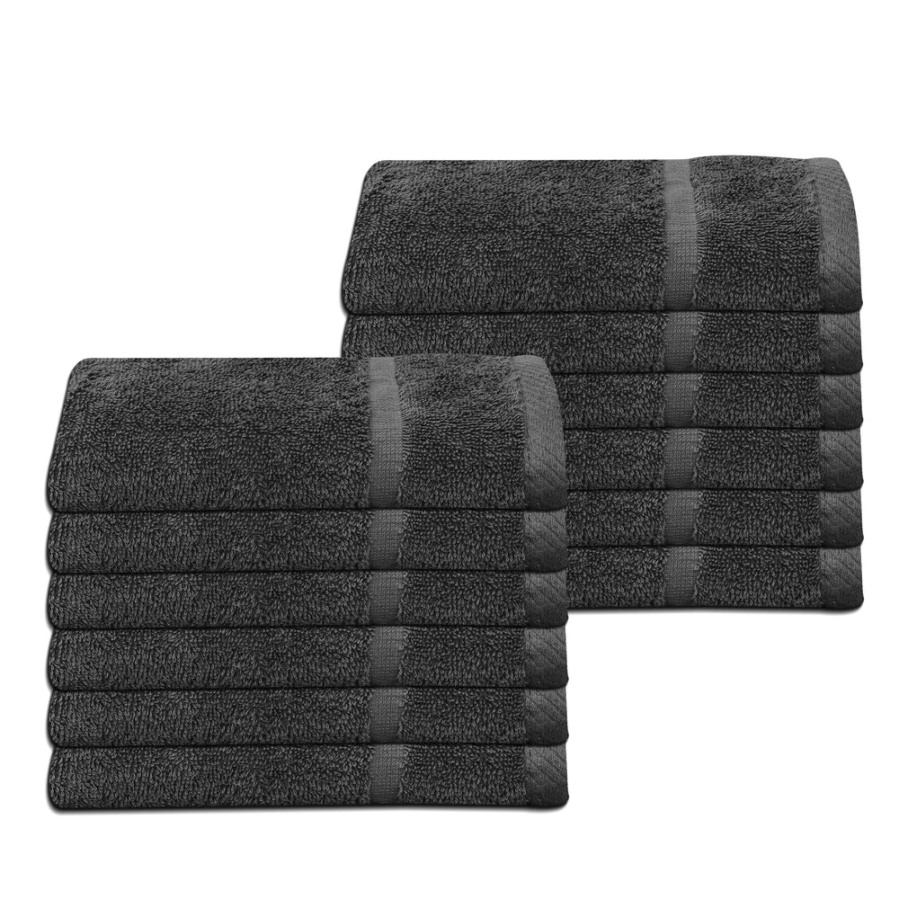 Cheap Grey Hand Towels 100% Cotton 400 GSM Pack of 12
