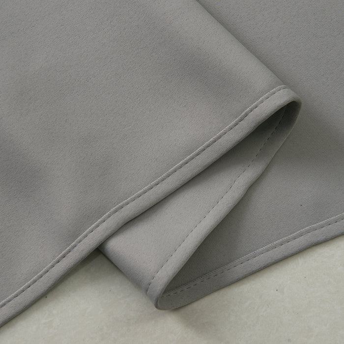 Pair of Blackout Eyelet Dove Grey Curtains 90" x 90" Two Tie Backs Included