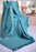 Teal and Natural Throw Blanket Herringbone 100% Cotton Individual, Packs of 3 and 6
