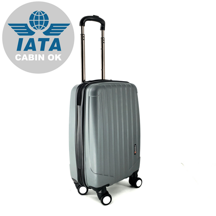 Hard Shell Cabin Suitcase 53x33x18cm 4 Double Spinner Wheels