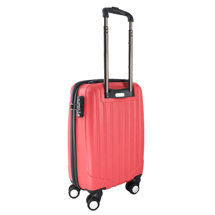 Hard Shell Cabin Suitcase 53x33x18cm 4 Double Spinner Wheels